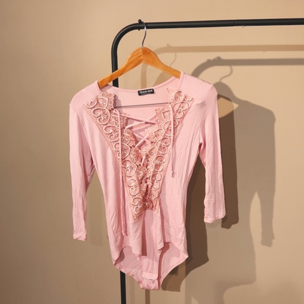 Pink Lace bodysuit
